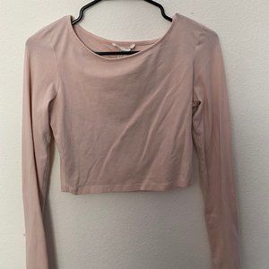 Pink Crop Long Sleeve